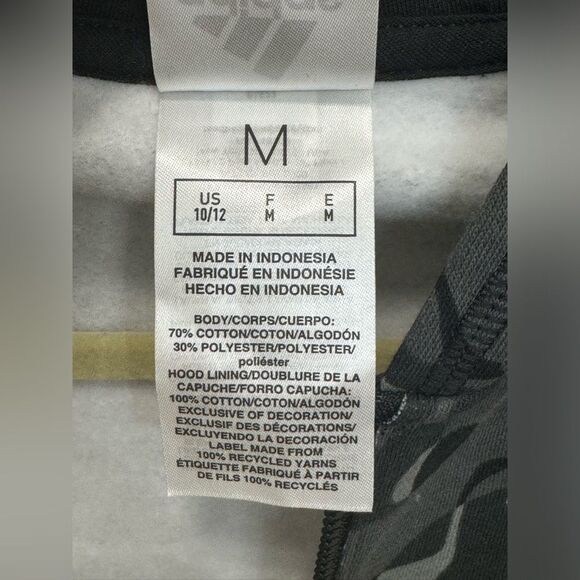 NWT Adidas Girls' Zip-Front Essential 3-Stripe Hooded Fleece Jacket Sz M 10/12 - Picture 3 of 10